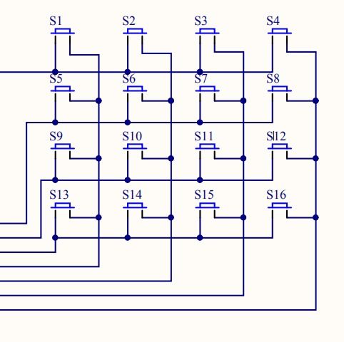 用51單片機(jī)做宿舍門禁系統(tǒng) 2 4 4矩陣按鍵